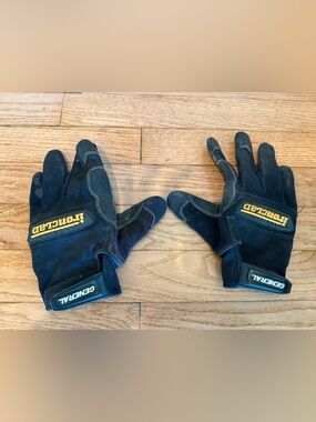 Ironclad Work Gloves in Black with Yellow Logo size small